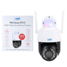 Vaizdo stebėjimo kamera PNI House IP575 5MP WiFi su IP, optinis priartinimas 20x, varifokalinis objektyvas