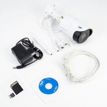 PNI House IP52LR 2MP 1080P belaidės IP kameros paketas + 128 GB PNI MicroSD atminties kortelė su SD adapteriu