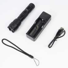 PNI Adventure FDW48 flashlight with LED, aluminum, 3000 mAh battery, with battery charger included, black