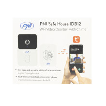 PNI Safe House IDB12 vaizdo durų skambutis, WiFi, naktinis matymas, IP54, įmontuota baterija, valdymas iš „Tuya“ program PNI Safe House IDB12 vaizdo durų skambutis, WiFi, naktinis matymas, IP54, įmontuota baterija, valdymas iš „Tuya“ program