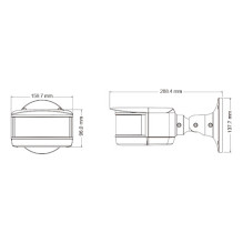 Video surveillance camera PNI IP6424 8MP, panoramic view 180°, POE, 12V