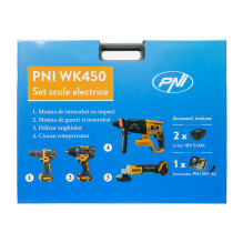 Electric tool set PNI WK450 with 18V 5.0Ah batteries, charger included Electric tool set PNI WK450 with 18V 5.0Ah batteries, charger included