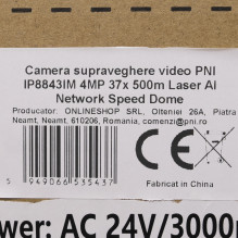 Video surveillance camera PNI IP8843IM 4MP 37x 500m Laser AI Network Speed Dome Video surveillance camera PNI IP8843IM 4MP 37x 500m Laser AI Network Speed Dome