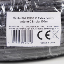 Cable PNI RG58 C Extra for CB antennas roll 100m Cable PNI RG58 C Extra for CB antennas roll 100m