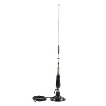 Folding CB PNI LED 850 antenna with magnetic base 145 mm, 85 cm long, 26-28 MHz, 300 Watt, illuminates during transmissi Folding CB PNI LED 850 antenna with magnetic base 145 mm, 85 cm long, 26-28 MHz, 300 Watt, illuminates during transmissi