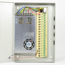 CCTV power supply PNI STC30.2A in metal box 12V 30A 360W, 18 outputs CCTV power supply PNI STC30.2A in metal box 12V 30A 360W, 18 outputs