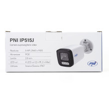 PNI IP515J POE video surveillance camera, bullet 5MP, 2.8mm, for outdoor use, bidirectional audio, white PNI IP515J POE video surveillance camera, bullet 5MP, 2.8mm, for outdoor use, bidirectional audio, white