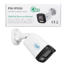 PNI IP515J POE video surveillance camera, bullet 5MP, 2.8mm, for outdoor use, bidirectional audio, white PNI IP515J POE video surveillance camera, bullet 5MP, 2.8mm, for outdoor use, bidirectional audio, white