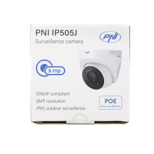 Video surveillance camera PNI IP505J POE, 5MP, dome, 2.8mm, for outdoor use, white