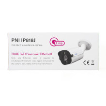Video surveillance camera PNI IP818J, POE, bullet 8MP, 2.8mm, for outdoor use, white