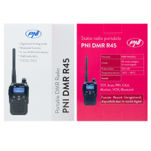 PNI DMR R45 portable radio, digital and analog, 446MHz, 16 digital channels and 99 analog channels, voice recording func