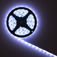 LED strip PNI 2835W, cool white, IP20, silicone, length 5 meters, touch button, power supply 230V, dimmable, 300 LEDs 28