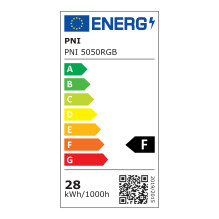 PNI 5050RGB LED strip with remote control, 5 meters long, 230 V power supply, dimmable, light games, 300 5050 LEDs PNI 5050RGB LED strip with remote control, 5 meters long, 230 V power supply, dimmable, light games, 300 5050 LEDs