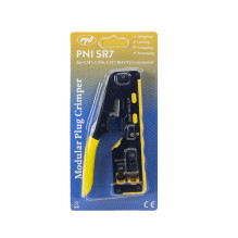 PNI SR7 pliers for cutting, stripping cable and crimping RJ12, RJ45 CAT5, CAT6, CAT7 CAT8 plugs PNI SR7 pliers for cutting, stripping cable and crimping RJ12, RJ45 CAT5, CAT6, CAT7 CAT8 plugs