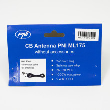 CB antena PNI ML175, 152 cm ilgio, 26–28 MHz, 1000 W, be laido