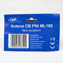 CB antena PNI ML180, 180 cm ilgio, 26–30 MHz, 600 W, be laido