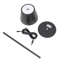 PNI LT04B table lamp with LED 2.5W, battery 1200 mAh, charging via USB-C, 150 lumens, warm white light 3000K, color Blac PNI LT04B table lamp with LED 2.5W, battery 1200 mAh, charging via USB-C, 150 lumens, warm white light 3000K, color Blac