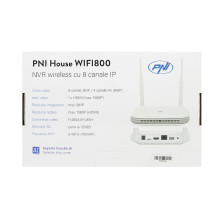 Belaidis NVR PNI House WIFI800, 8 kanalai 5MP ir 4 kanalai 4K (8MP), balso komandų eilutė