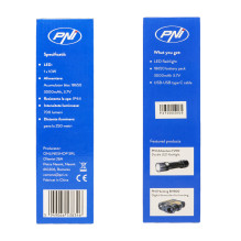 PNI Adventure F410 aliuminio žibintuvėlis su 10 W LED, 700 liumenų, iki 250 m, IP44, USB C tipo, pridedamos 3000 mAh bat