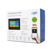 PNI SafeHouse HS670 WiFi GSM 4G wireless alarm system, color touch screen, 99 wireless zones, supports 5 phone numbers, PNI SafeHouse HS670 WiFi GSM 4G wireless alarm system, color touch screen, 99 wireless zones, supports 5 phone numbers,