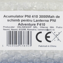 PNI 410 3000Mah atsarginė baterija, skirta PNI Adventure F410 žibintuvėliui