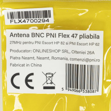 BNC antenna PNI Flex 47 foldable, 27MHz, 47 cm, for PNI Escort HP 82 and PNI Escort HP 62 BNC antenna PNI Flex 47 foldable, 27MHz, 47 cm, for PNI Escort HP 82 and PNI Escort HP 62