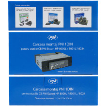 1DIN PNI mounting housing for HP 8000L / 8001L / 8024 Escort PNI stations