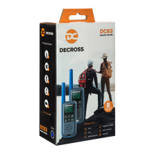 Portable radio station PMR PNI Decross DC63 Blue, 446MHz, 0.5W, 16CH, 1000mAh NiMH, IPx4, set of 2 pieces