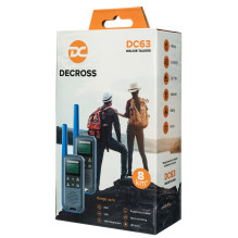 Portable radio station PMR PNI Decross DC63 Blue, 446MHz, 0.5W, 16CH, 1000mAh NiMH, IPx4, set of 2 pieces