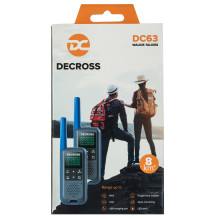Nešiojama radijo stotelė PMR PNI Decross DC63 Blue, 446MHz, 0,5W, 16 kanalų, 1000mAh NiMH, IPx4, 2 dalių rinkinys Nešiojama radijo stotelė PMR PNI Decross DC63 Blue, 446MHz, 0,5W, 16 kanalų, 1000mAh NiMH, IPx4, 2 dalių rinkinys