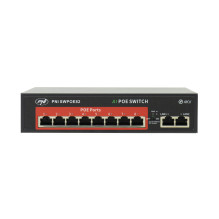 Switch POE PNI SWPOE82, 8 POE 100 Mbps ports and 2 UP Link 100 Mbps ports, 120W, AI Extend function up to 250m, 4kV ligh