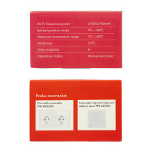 Smart thermostat PNI CT26W WiFi electric underfloor heating or pumping group, recessed mounting, floor sensor included, Smart thermostat PNI CT26W WiFi electric underfloor heating or pumping group, recessed mounting, floor sensor included,