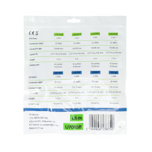 Flat network cable S / STP CAT7 PNI U7015B, Patch, 2 x RJ45, 4 pairs of wires, 32AWG, copper, 10 Gbps, 600 MHz, 1.5m, bl Flat network cable S / STP CAT7 PNI U7015B, Patch, 2 x RJ45, 4 pairs of wires, 32AWG, copper, 10 Gbps, 600 MHz, 1.5m, bl