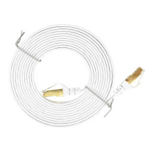 Plokščias tinklo kabelis S / STP CAT7 PNI U7030W, 2 x RJ45, 4 poros laidų, 32AWG, varis, 10 Gbps, 600 MHz, 3 m, baltas Plokščias tinklo kabelis S / STP CAT7 PNI U7030W, 2 x RJ45, 4 poros laidų, 32AWG, varis, 10 Gbps, 600 MHz, 3 m, baltas