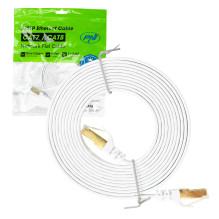 Flat network cable S / STP CAT7 PNI U7030W, 2 x RJ45, 4 pairs of wires, 32AWG, copper, 10 Gbps, 600 MHz, 3m, white Flat network cable S / STP CAT7 PNI U7030W, 2 x RJ45, 4 pairs of wires, 32AWG, copper, 10 Gbps, 600 MHz, 3m, white