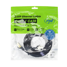 Flat network cable S / STP CAT7 PNI U7030B, 2 x RJ45, 4 pairs of wires, 32AWG, copper, 10 Gbps, 600 MHz, 3m, black Flat network cable S / STP CAT7 PNI U7030B, 2 x RJ45, 4 pairs of wires, 32AWG, copper, 10 Gbps, 600 MHz, 3m, black