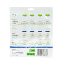 Flat network cable S / STP CAT7 PNI U7030B, 2 x RJ45, 4 pairs of wires, 32AWG, copper, 10 Gbps, 600 MHz, 3m, black Flat network cable S / STP CAT7 PNI U7030B, 2 x RJ45, 4 pairs of wires, 32AWG, copper, 10 Gbps, 600 MHz, 3m, black