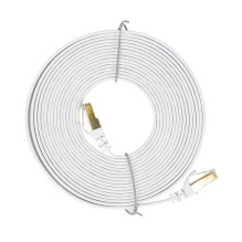 Flat network cable S / STP CAT7 PNI U7050W, 2 x RJ45, 4 pairs of wires, 32AWG, copper, 10 Gbps, 600 MHz, 5m, white Flat network cable S / STP CAT7 PNI U7050W, 2 x RJ45, 4 pairs of wires, 32AWG, copper, 10 Gbps, 600 MHz, 5m, white