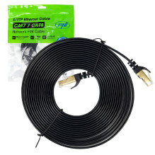 Plokščias tinklo kabelis S / STP CAT7 PNI U7050B, 2 x RJ45, 4 poros laidų, 32AWG, varis, 10 Gbps, 600 MHz, 5 m, juodas Plokščias tinklo kabelis S / STP CAT7 PNI U7050B, 2 x RJ45, 4 poros laidų, 32AWG, varis, 10 Gbps, 600 MHz, 5 m, juodas