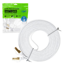 Plokščias tinklo kabelis S / STP CAT7 PNI U7075W, 2 x RJ45, 4 poros laidų, 32AWG, varis, 10 Gbps, 600 MHz, 7,5 m, baltas Plokščias tinklo kabelis S / STP CAT7 PNI U7075W, 2 x RJ45, 4 poros laidų, 32AWG, varis, 10 Gbps, 600 MHz, 7,5 m, baltas