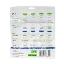 Flat network cable S / STP CAT7 PNI U7075W, 2 x RJ45, 4 pairs of wires, 32AWG, copper, 10 Gbps, 600 MHz, 7.5m, white Flat network cable S / STP CAT7 PNI U7075W, 2 x RJ45, 4 pairs of wires, 32AWG, copper, 10 Gbps, 600 MHz, 7.5m, white