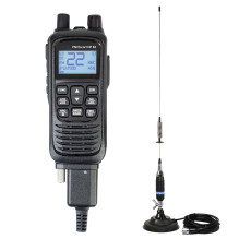 PNI Escort HP 82 portable CB radio station kit, multi standard, 4W, 12V, AM-FM and PNI S75 CB antenna, 75cm, with magnet