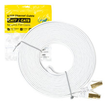 Flat network cable S / STP CAT7 PNI U7100W, 2 x RJ45, 4 pairs of wires, 32AWG, copper, 10 Gbps, 600 MHz, 10m, white Flat network cable S / STP CAT7 PNI U7100W, 2 x RJ45, 4 pairs of wires, 32AWG, copper, 10 Gbps, 600 MHz, 10m, white