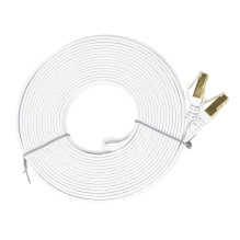 Flat network cable S / STP CAT7 PNI U7100W, 2 x RJ45, 4 pairs of wires, 32AWG, copper, 10 Gbps, 600 MHz, 10m, white Flat network cable S / STP CAT7 PNI U7100W, 2 x RJ45, 4 pairs of wires, 32AWG, copper, 10 Gbps, 600 MHz, 10m, white