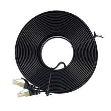 Plokščias tinklo kabelis S / STP CAT7 PNI U7100B, 2 x RJ45, 4 poros laidų, 32AWG, varis, 10 Gbps, 600 MHz, 10 m, juodas Plokščias tinklo kabelis S / STP CAT7 PNI U7100B, 2 x RJ45, 4 poros laidų, 32AWG, varis, 10 Gbps, 600 MHz, 10 m, juodas