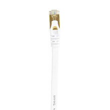 Flat network cable S / STP CAT7 PNI U7200W, 2 x RJ45, 4 pairs of wires, 32AWG, copper, 10 Gbps, 600 MHz, 20m, white Flat network cable S / STP CAT7 PNI U7200W, 2 x RJ45, 4 pairs of wires, 32AWG, copper, 10 Gbps, 600 MHz, 20m, white