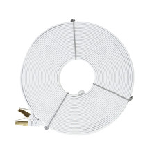 Flat network cable S / STP CAT7 PNI U7200W, 2 x RJ45, 4 pairs of wires, 32AWG, copper, 10 Gbps, 600 MHz, 20m, white Flat network cable S / STP CAT7 PNI U7200W, 2 x RJ45, 4 pairs of wires, 32AWG, copper, 10 Gbps, 600 MHz, 20m, white
