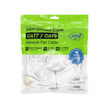 Flat network cable S / STP CAT8 PNI U8075W, 2 x RJ45, 4 pairs of wires, 28AWG, copper, 40 Gbps, 2000 MHz, 7.5m, white Flat network cable S / STP CAT8 PNI U8075W, 2 x RJ45, 4 pairs of wires, 28AWG, copper, 40 Gbps, 2000 MHz, 7.5m, white