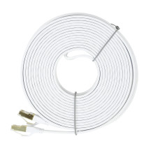 Flat network cable S / STP CAT8 PNI U8100W, 2 x RJ45, 4 pairs of wires, 28AWG, copper, 40 Gbps, 2000 MHz, 10m, white Flat network cable S / STP CAT8 PNI U8100W, 2 x RJ45, 4 pairs of wires, 28AWG, copper, 40 Gbps, 2000 MHz, 10m, white