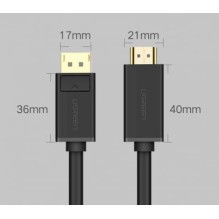 Ugreen 10239 DP to HDMI cable 4K 30 Hz 32A Ugreen 10239 DP to HDMI cable 4K 30 Hz 32A